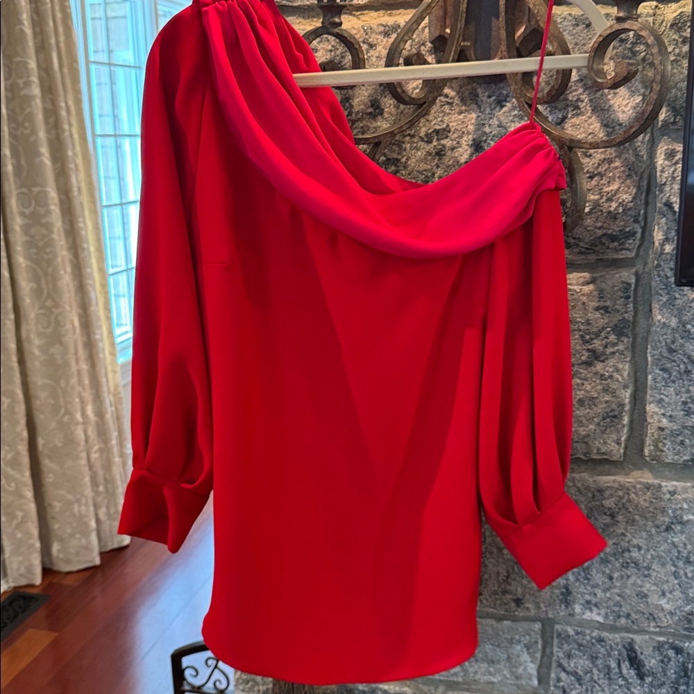 Tuckernuck Red and Pink Blouse